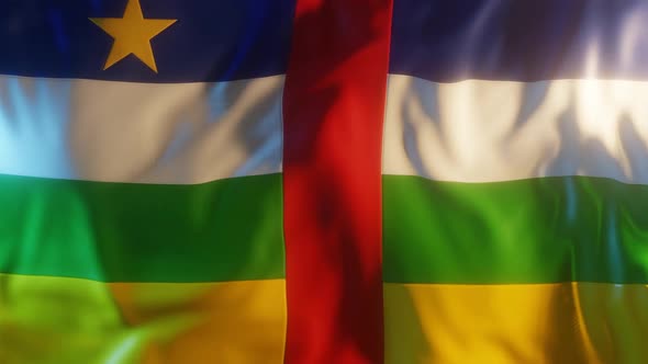 Central African Republic Flag with Edge Bump