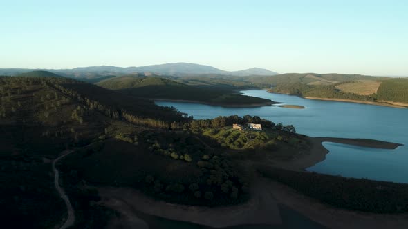 Portuguese Countryside Nature Aerial View