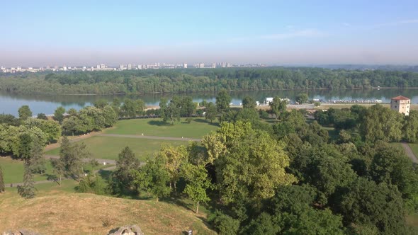 Belgrade Fortress Kalemegdan Park Sava Danube