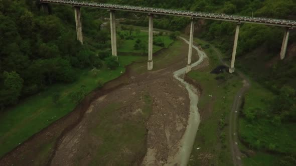 a Road Bridge in the Beautiful Mountains of Georgia