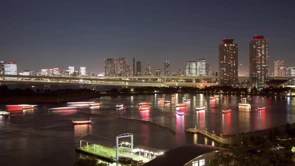Night Time-Lapse Tokyo Japan