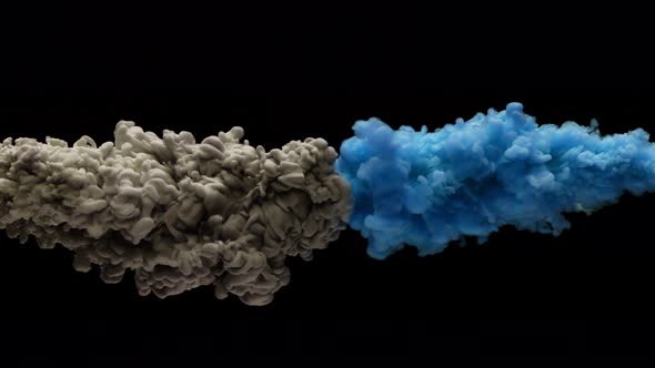 Super Slowmotion Shot of Color Inks in Water