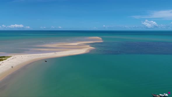 Corumbau beach near Caraiva Beach Bahia Brazil. Summer beach scene