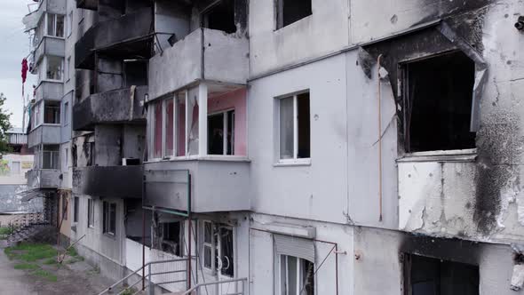 Residential Building Destroyed By the War in Ukraine Borodyanka Bucha District