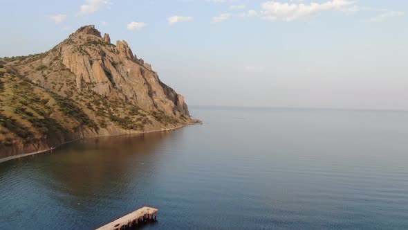 Seaside with Coastal Cliffs in Summer