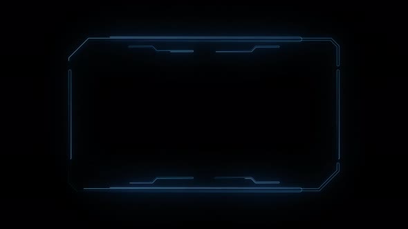 Hud Frame Digital Technology Plexus Lines, Alpha Channel alt