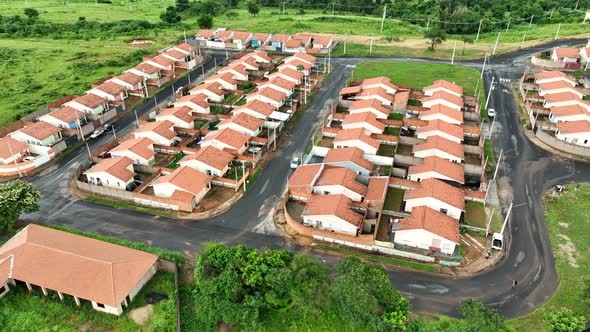 Popular residential houses habitation. Community housing.