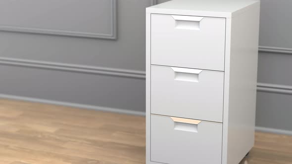 File with Personal Data in the Office File Cabinet