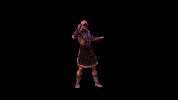 African Tribe Warrior Dance 2  – Halloween Concept