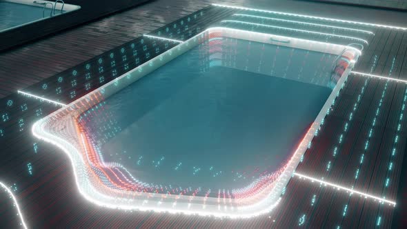 Swimming Pool Hologram 4k