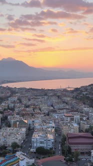 Vertical Video Alanya Turkey  a Resort Town on the Seashore