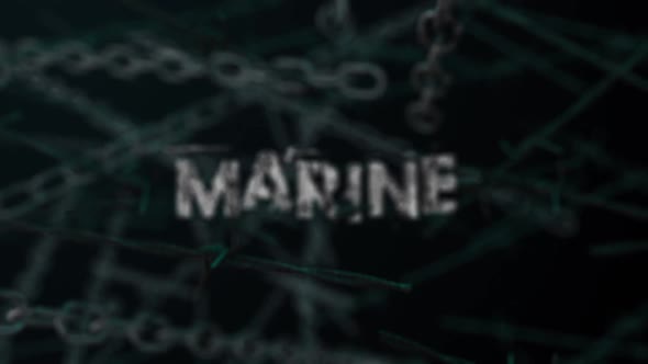 3D Dark Crime Background Word Marine