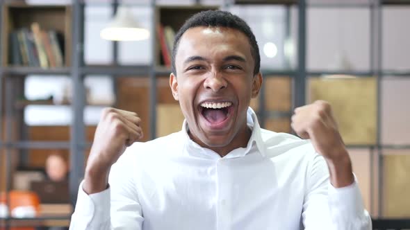 Happy Man Celebrating Success