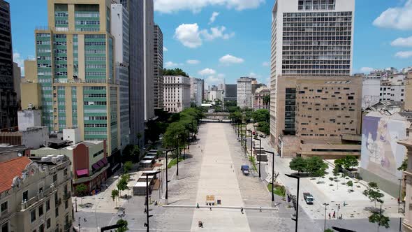 Cityscape of Sao Paulo Brazil. Stunning landscape of historic center of city