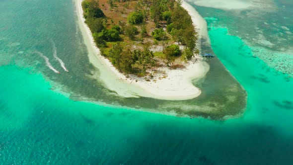 Tropical Island with Sandy Beach