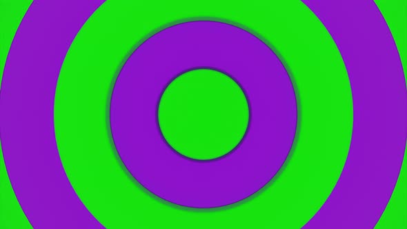 Purple and Green Slowly Pulsating Wide Circles or Rings Seamless Loop