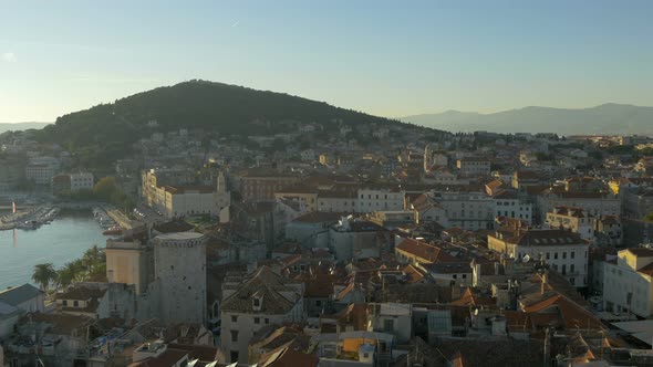 Panoramic view of the Old Town of Split