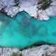 Aerial view on the Mountain River Soca in the Triglav National Park at the Slovenia - VideoHive Item for Sale