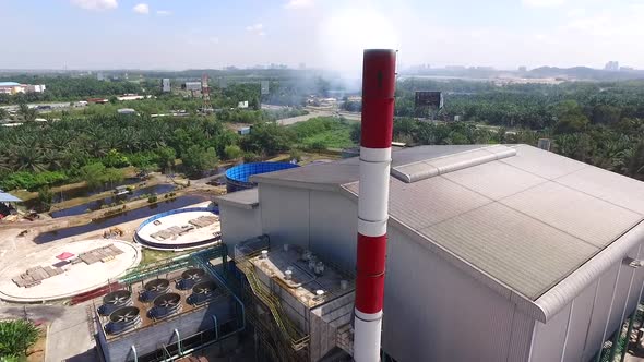 Aerial - Malaysia's Palm Oil Factory (Kilang Kelapa Sawit)