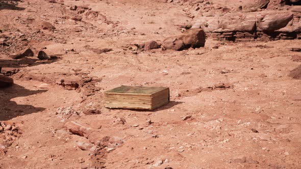 Old Book in Red Rock Desert alt