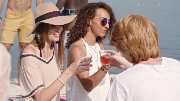 Young People Having Perfect Beach Day