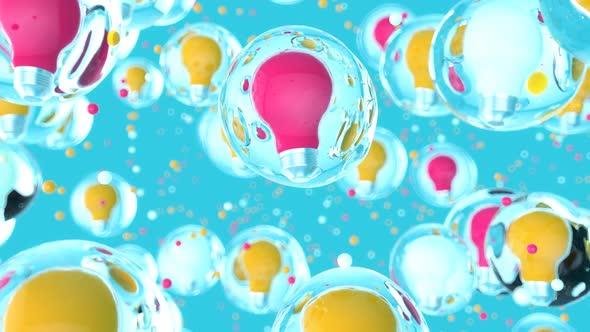 Abstract art background of ideas in bubbles