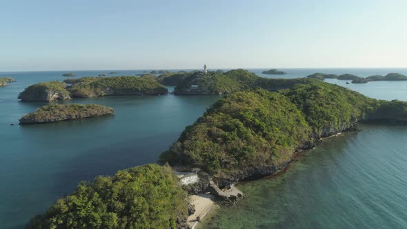 Set of Islands in Sea. Philippines