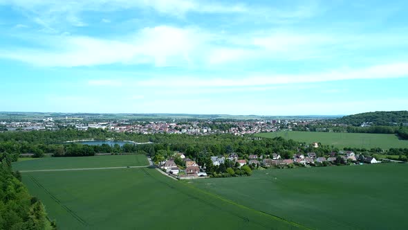 French Vexin Regional Natural Park seen from the sky