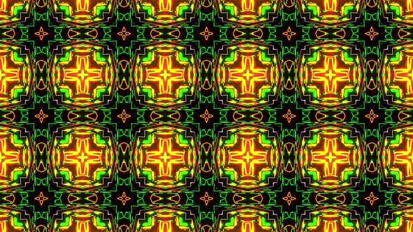 Futuristic kaleidoscope patterns VJ Loop Psychedelic motion Abstract Background