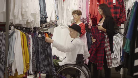 Diverse Group of Female Friends Shopping