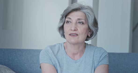 Grandmother Communicating with Her Grandchildren on a Video Call