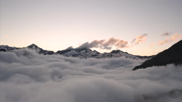 Aerial view of Italian Alps, Italy.