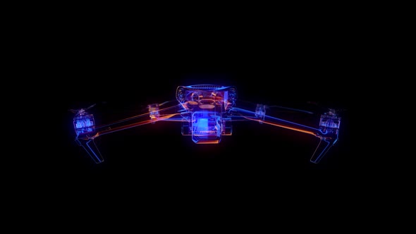 DJI Mavic 3 drone neon glass