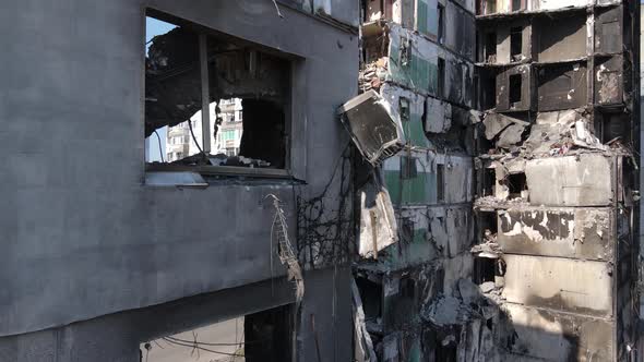 Bombed Building in Borodyanka Ukraine