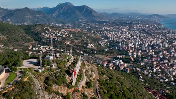 View of the City Aerial 4 K