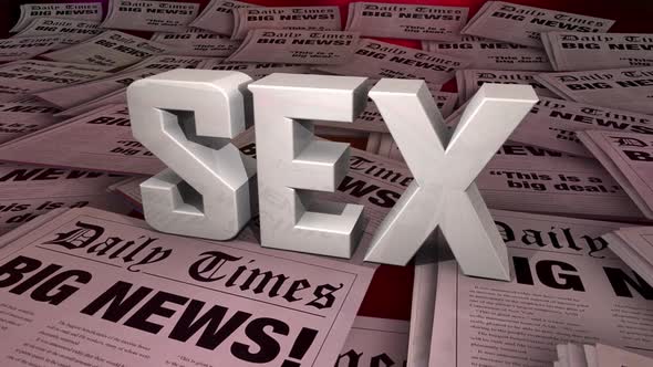 Sex Newspaper Headlines Scandal Big News Affairs 3d Animation