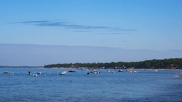 Harbor Boats la Corniche Bassin d'Arcachon Timelapse