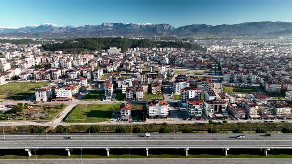 A city built on water aerial view 4 K