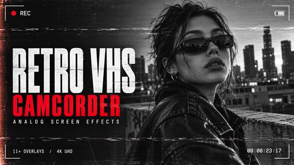 Retro VHS Camcorder – Analog Screen Effects & Overlays Pack