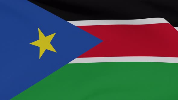 Flag South Sudan Patriotism National Freedom Seamless Loop