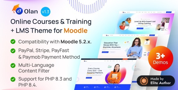 Olan - Moodle 5 Premium Education LMS Theme