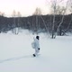 Hunter in the winter in the forest - VideoHive Item for Sale
