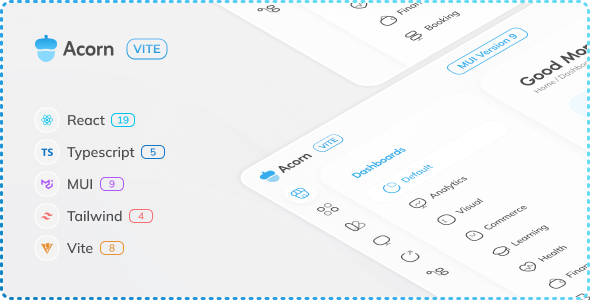 Acorn - Vite React Admin Dashboard (React 19)
