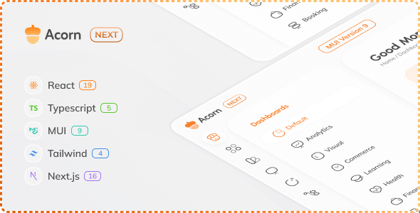 Acorn - Nextjs React Admin Dashboard (React 19)