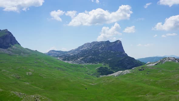 Mountains in Park Durmitor Montenegro Timelapse