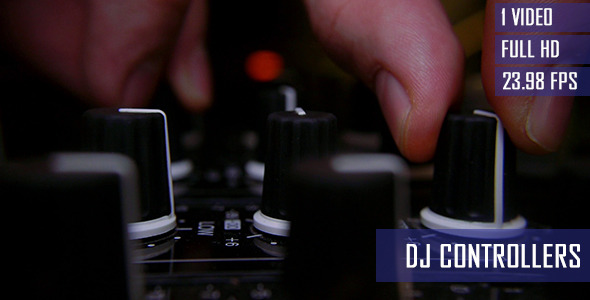 DJ Adjusting Mixer Controllers At Records Studio