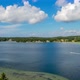 Perfect Summer Day with Puffy Clouds over Blue Lake - VideoHive Item for Sale