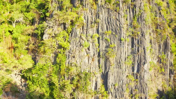 Limestone Hill on Coron Island, Palawan, Philippines. Aerial View 