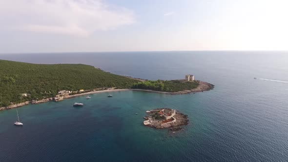 Zhanic Island and Arza Fortress Montenegro