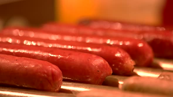 Sausages Cooking.